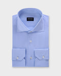 Zegna Pale Blue and White Stripe Trofeo Comfort Cotton Shirt