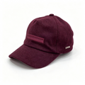 ZEGNA Wool Baseball Cap Men Burgundy Luxury Hat