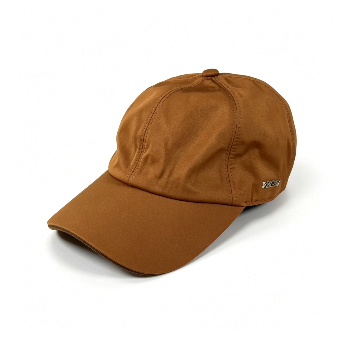 ZEGNA Nylon Baseball Cap Men Caramel Brown, Size M (56‑58cm) Hat