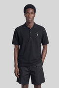 Polo in black cotton