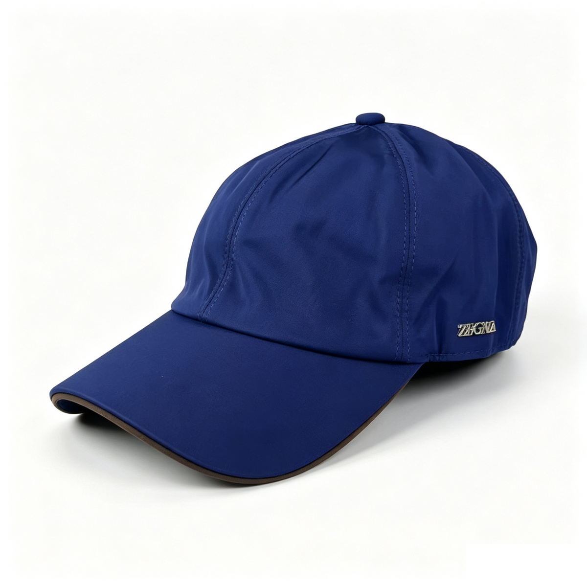 ZEGNA Nylon Baseball Cap Men Royal Blue, Size M (56‑58cm) Cap