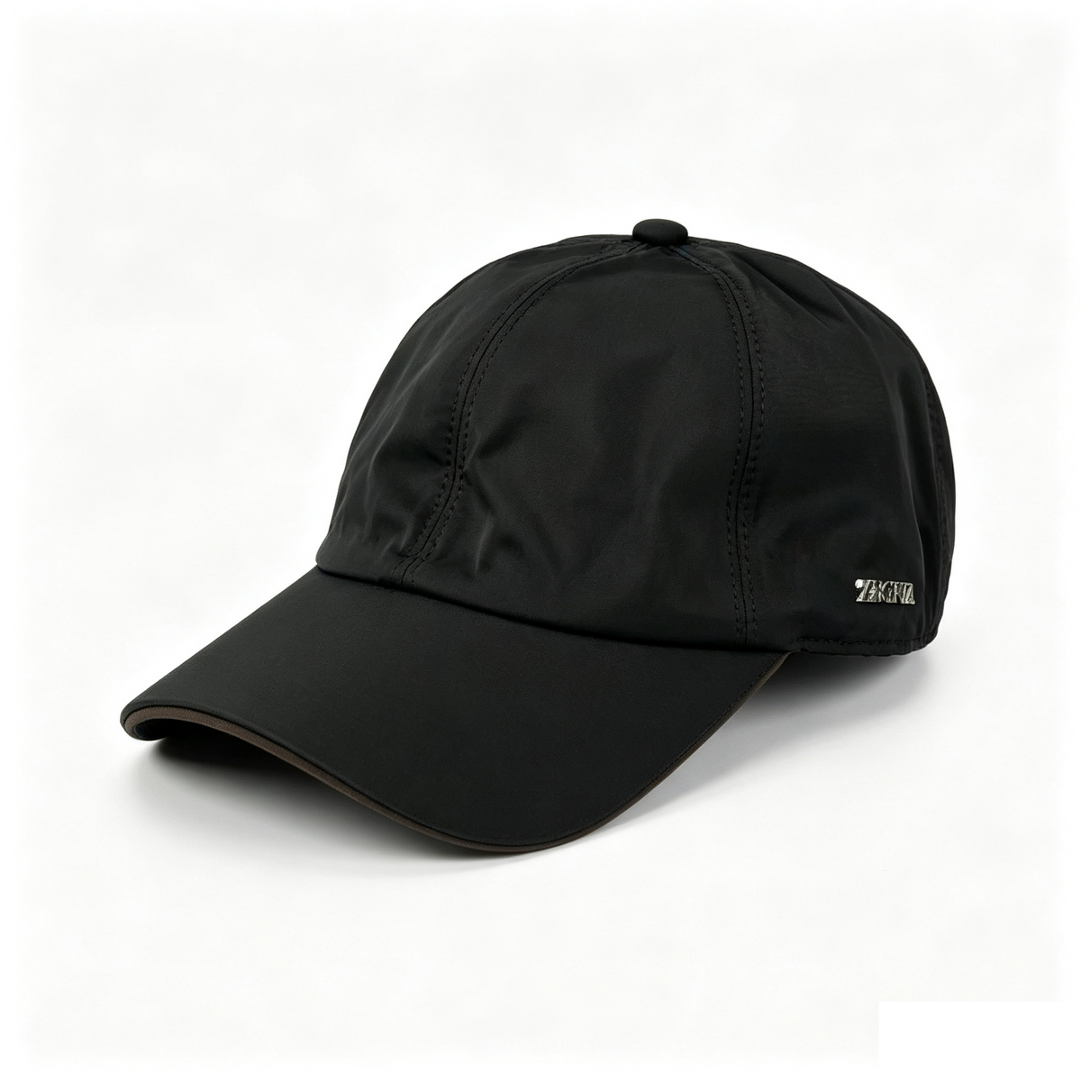 ZEGNA Nylon Baseball Cap Men Black, Size M (56‑58cm) Luxury Hat