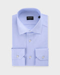 Light Blue Trofeo Microtexture Cotton Shirt
