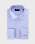 Blue Microtexture Trecapi Cotton Shirt