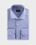 Blue Microtexture Trofeo Cotton Shirt
