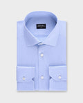Blue Microtexture Trofeo Cotton Shirt