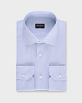Blue And Green Pinstripe Trecapi Cotton Shirt