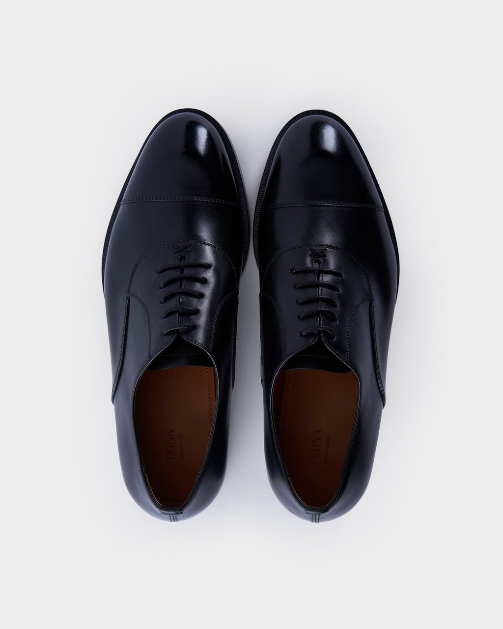 Black Leather Torino Oxford Shoes