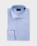 Light Blue Pinstripe Oasi Linen Shirt