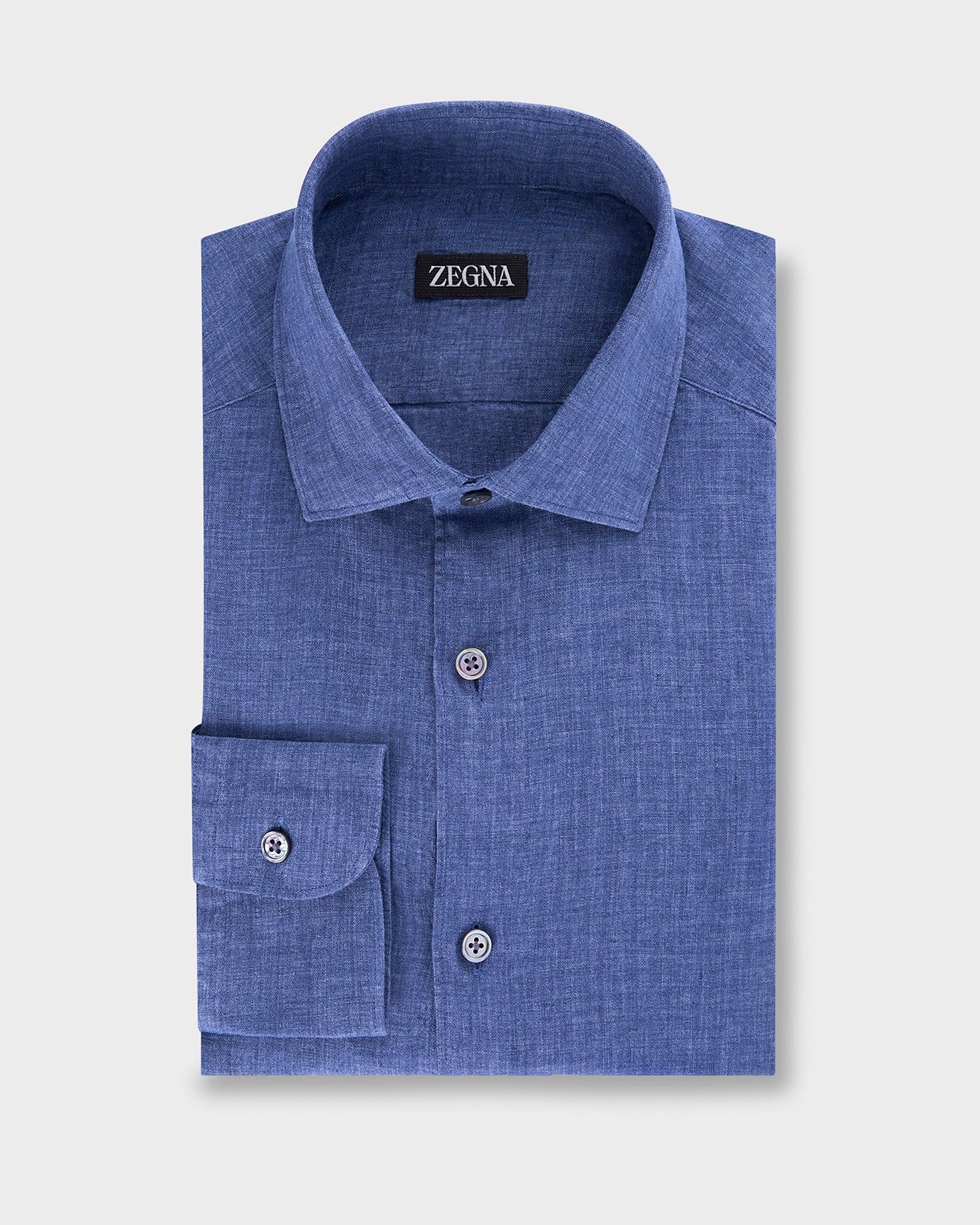 Mid Blue Linen Shirt
