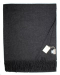 Tessitura Di Novara Cashmere Throw Blanket Dark Gray - Zegna Fabrics SALE