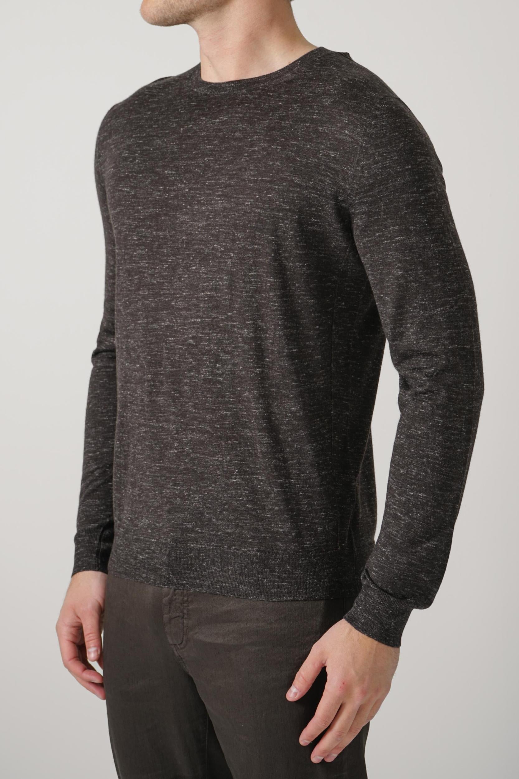 Zegna Silk Knit Longsleeve Shirt Deep Brown