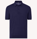 Zegna Knit Polo in Blue